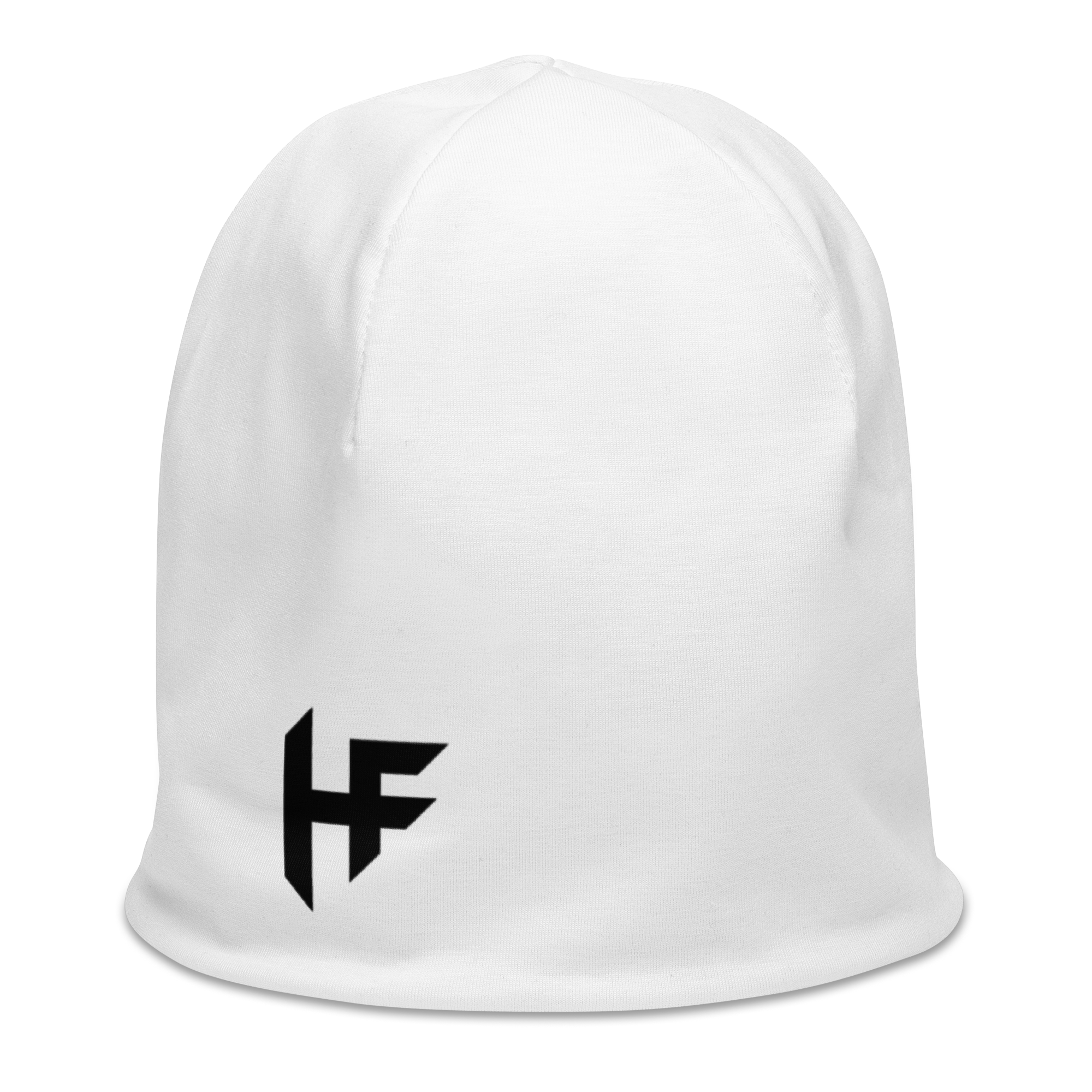 Highly Favored Beanie in White & Black
